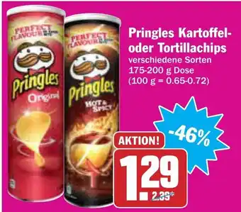 AEZ Pringles Kartoffel oder Tortillachips 175-200g Angebot