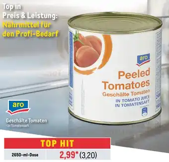 METRO aro Geschälte Tomaten 2650-ml-Dose Angebot