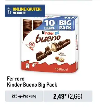 METRO Ferrero Kinder Bueno Big Pack 215-g-Packung Angebot