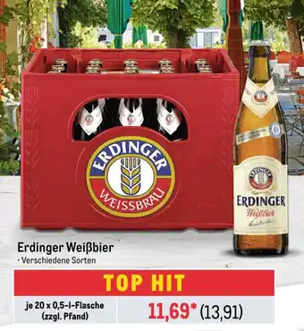 METRO Erdinger Weißbier je 20 x 0,5-l-Flasche Angebot