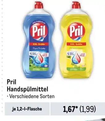 METRO Pril Handspülmittel je 1,2-l-Flasche Angebot