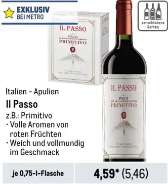 METRO Il Passo 0,75 L-Flasche Angebot