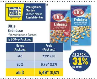 METRO Ültje Erdnüsse je 900-g-Packung Angebot