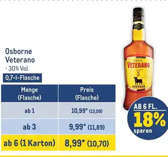 METRO Osborne Veterano 0,7-l-Flasche Angebot