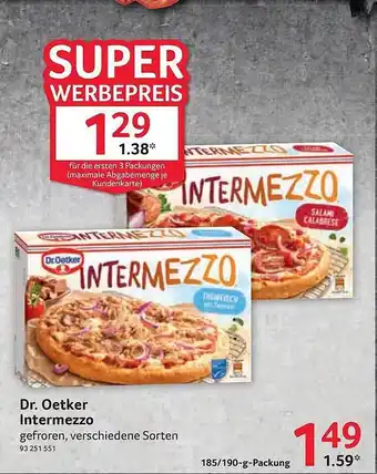 Selgros Dr Oetker Intermezzo Angebot