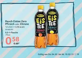 Selgros Rauch Eistee Zero Pfirsich Oder Zitrone Angebot