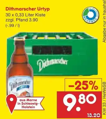 Netto Marken-Discount Dithmarscher Urtyp 30x0,33L Angebot