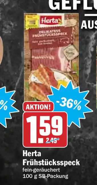 Hit Herta Frühstücksspeck 100g Angebot