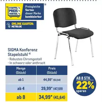 METRO SIGMA Konferenz Stapelstuhl Angebot