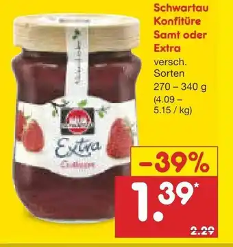 Netto Marken-Discount Schwartau Konfitüre Samt oder Extra 270-340g Angebot