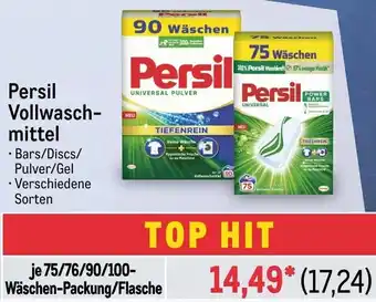 METRO Persil Vollwaschmittel 75/76/90/100-Wäschen-Packung/Flasche Angebot