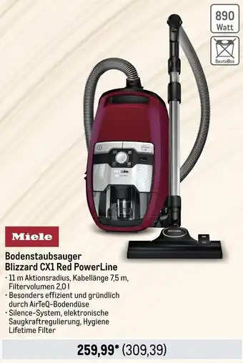 METRO Miele Bodenstaubsauger Blizzard CX1 Red PowerLine Angebot