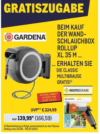 METRO GARDENA WAND-SCHLAUCHBOX ROLLUP XL 35 M Angebot