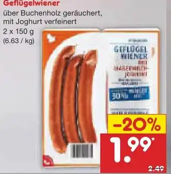 Netto Marken-Discount Geflügelwiener 2x150g Angebot