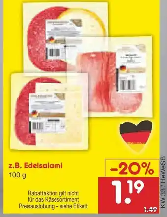 Netto Marken-Discount Edelsalami 100g Angebot