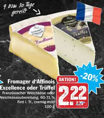 Hit Fromager d'Affinois Excellence oder Trüffel 100g Angebot