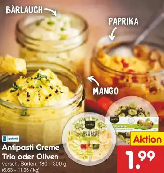 Netto Marken-Discount Antipasti Creme Trio oder Oliven 180-300g Angebot