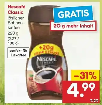 Netto Marken-Discount Nescafé Classic 220g Angebot