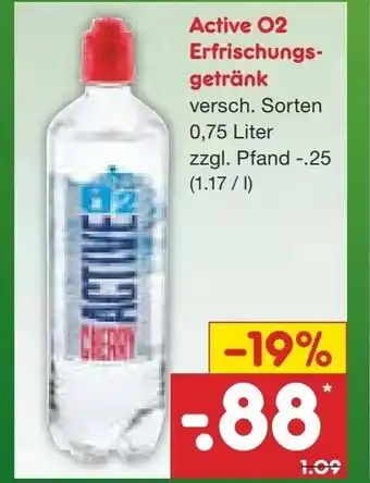 Netto Marken-Discount Active 02 Erfrischungsgetränk 0,75L Angebot