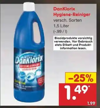 Netto Marken-Discount DanKlorix Hygiene Reiniger 1,5 L Angebot