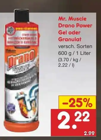 Netto Marken-Discount Mr. Muscle Drano Power Gel oder Granulat 600g/1L Angebot