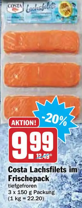 Hit Costa Lachsfilets im Frischepack 3 x 150g Angebot