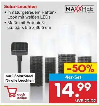 Netto Marken-Discount Maxxmee Solar Leuchten Angebot