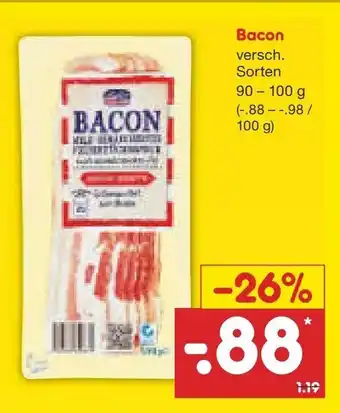 Netto Marken-Discount Bacon 90-100g Angebot