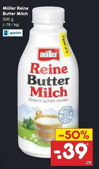 Netto Marken-Discount Müller Reine Butter Milch 500g Angebot