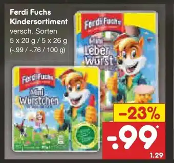 Netto Marken-Discount Ferdi Fuchs Kindersortiment 5x20g/5x26g Angebot