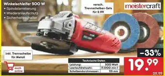 Netto Marken-Discount Winkelschleifer 500 W Angebot