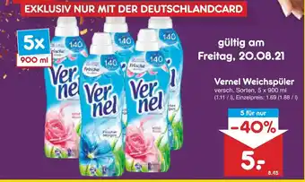 Netto Marken-Discount Vernel Weichspüler 5x900ml Angebot