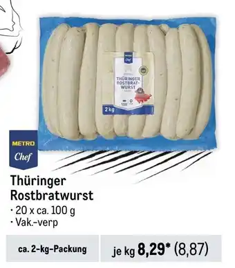 METRO METRO Chef Thüringer Rostbratwurst 1kg Angebot