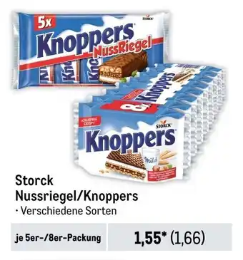 METRO Storck Knoppers Nussriegel/Knoppers je 5er-/8er-Packung Angebot