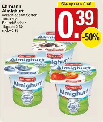 WEZ Ehrmann Almighurt 100-150 g Beutel/Becher Angebot