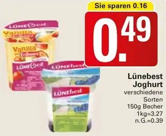 WEZ Lünebest Joghurt 150g Becher Angebot