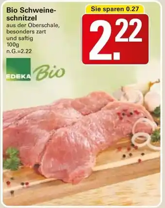 WEZ EDEKA Bio Schweineschnitzel 100 g Angebot