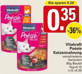 WEZ Vitakraft Poésie Katzennahrung 85g Beutel Angebot