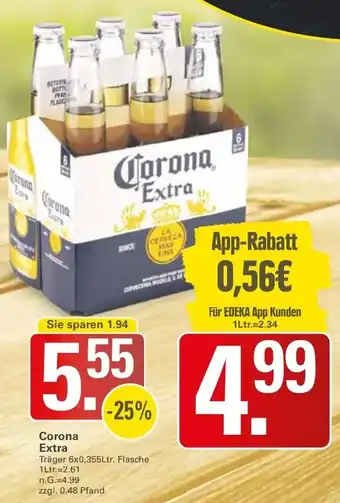 WEZ Corona Extra Träger 6x0,355Ltr. Flasche Angebot