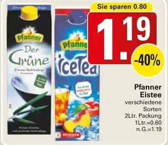 WEZ Pfanner Eistee 2Ltr. Packung Angebot