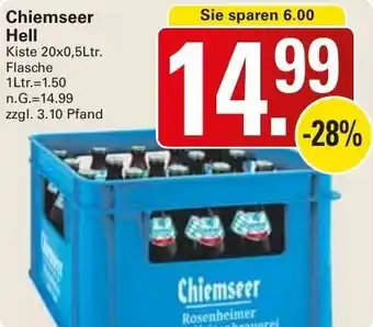 WEZ Chiemseer Hell Kiste 20x0,5Ltr. Flasche Angebot