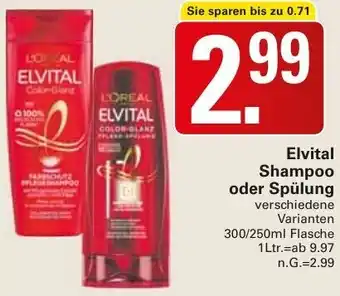 WEZ Elvital Shampoo oder Spülung 300/250 ml Flasche Angebot