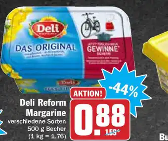 Hit Deli Reform Margarine 500g Becher Angebot