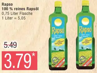 Marktkauf Rapso 100% reines Rapsöl 0,75 Liter Flasche Angebot