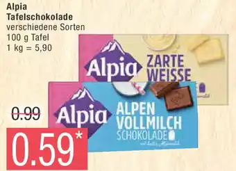 Marktkauf Alpia Tafelschokolade 100 g Tafel Angebot