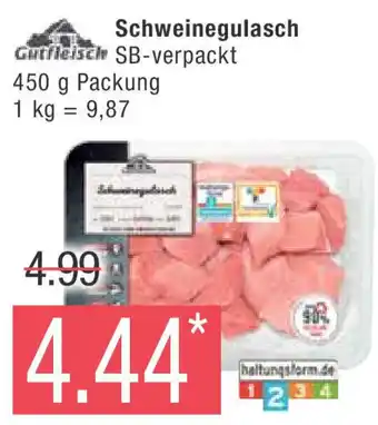 Marktkauf Gutfleisch Schweinegulasch 450 g Packung Angebot