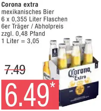 Marktkauf Corona extra mexikanisches Bier 6 x 0,355 Liter Flaschen Angebot