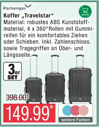 Marktkauf Packenger Koffer ,,Travelstar" Angebot