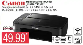 Marktkauf Canon Multifunktions-Drucker PIXMA TS3350" Angebot