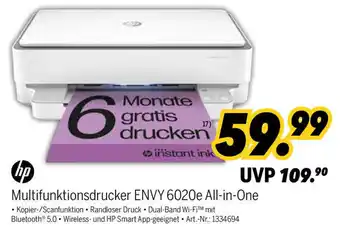 MEDIMAX hp Multifunktionsdrucker ENVY 6020e All-in-One Angebot